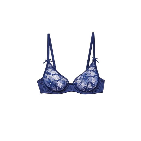 NWT Fleur du Mal Magnolia Lace Unlined Demi Bra in Lilac Purple Size 38F - Picture 7 of 14